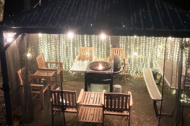 夜のBBQ施設